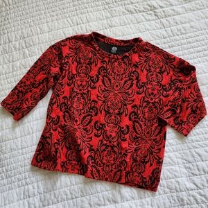 Bobeau Damask Top